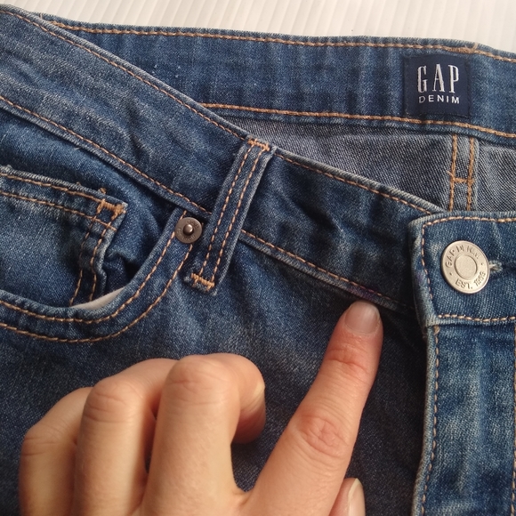 GAP distressed ripped blue denim skinny jeans - Picture 4 of 7